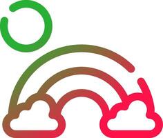 arco iris paisaje creativo icono diseño vector