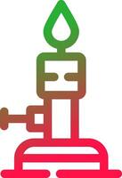 Bunsen Burner Creative Icon Design vector