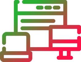Responsive Design Creative Icon Design vector
