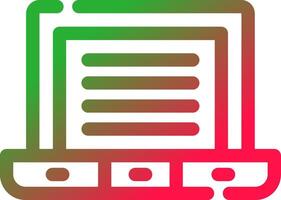 Line Red and Green Gradient vector