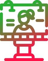 Line Red and Green Gradient vector