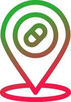 Line Red and Green Gradient vector