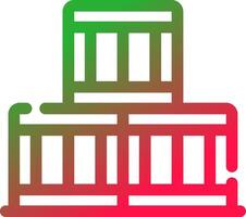 Line Red and Green Gradient vector