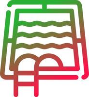 Line Red and Green Gradient vector