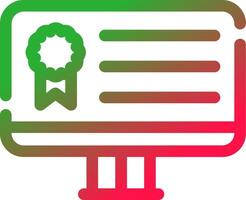 Online Certificate Creative Icon Design vector