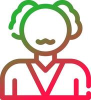 Old Man Creative Icon Design vector