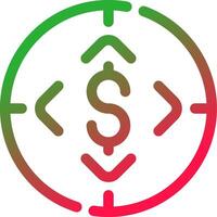 Line Red and Green Gradient vector
