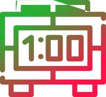 Digital Clock Creative Icon Design vector