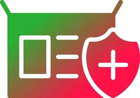 Line Red and Green Gradient vector