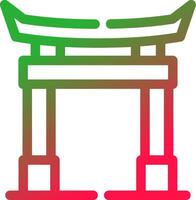 Torii Gate Creative Icon Design vector