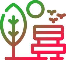 Line Red and Green Gradient vector