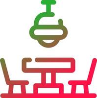 Dining Table Creative Icon Design vector