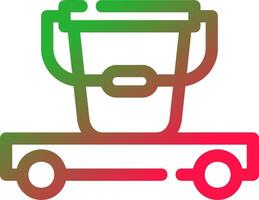 Cleaning Cart Creative Icon Design vector