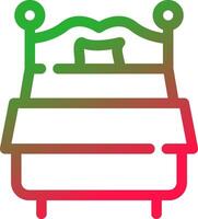 Double Bed Creative Icon Design vector