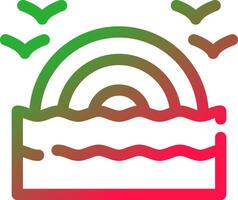 Line Red and Green Gradient vector