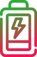 Low Battery Creative Icon Design vector