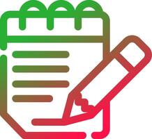 Line Red and Green Gradient vector