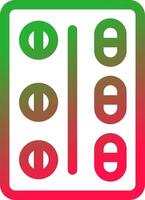 Line Red and Green Gradient vector