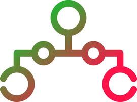 Line Red and Green Gradient vector