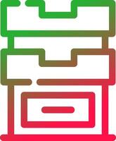 Line Red and Green Gradient vector