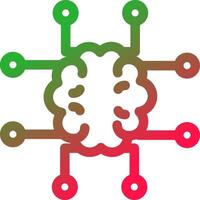 Line Red and Green Gradient vector