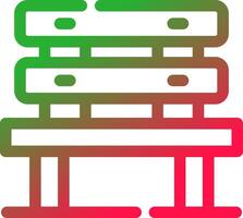 Line Red and Green Gradient vector