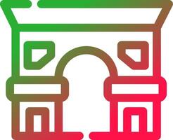 Arc De Triomphe Creative Icon Design vector