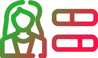 Line Red and Green Gradient vector