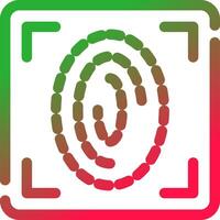 Fingerprint Scan Creative Icon Design vector