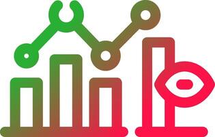 Line Red and Green Gradient vector