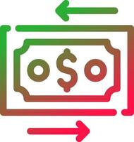 diseño de icono creativo de transferencia de dinero vector