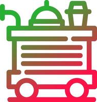 Food Trolley Creative Icon Design vector