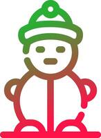 Snowman Creative Icon Design vector