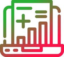 Line Red and Green Gradient vector