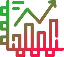 Line Red and Green Gradient vector