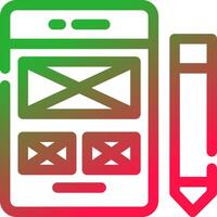 Line Red and Green Gradient vector