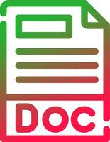 diseño de icono creativo de formato de archivo doc vector