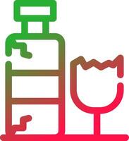 Glass Bottle Creative Icon Design vector