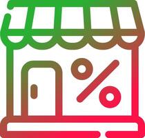 Line Red and Green Gradient vector