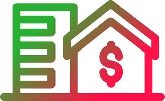 Line Red and Green Gradient vector