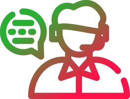 Line Red and Green Gradient vector