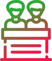 Line Red and Green Gradient vector