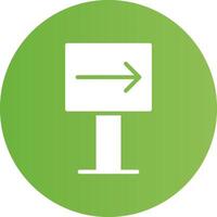 Glyph Circle light green Gradient vector