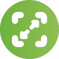 Glyph Circle light green Gradient vector