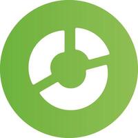 Glyph Circle light green Gradient vector