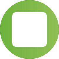 Glyph Circle light green Gradient vector