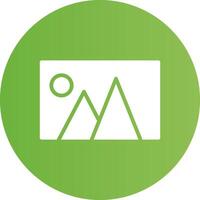 Glyph Circle light green Gradient vector