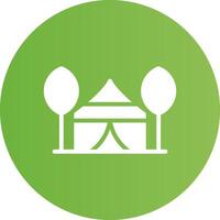 Glyph Circle light green Gradient vector