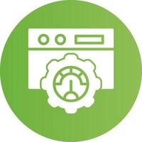 Glyph Circle light green Gradient vector