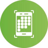 Glyph Circle light green Gradient vector